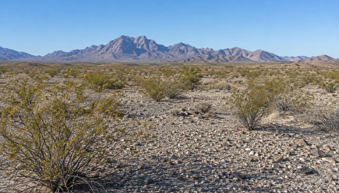 Photorealistic Arizona land setting